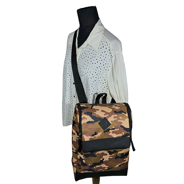 Mochila bolso matero AM. Camu-Marrón. - Imagen 7