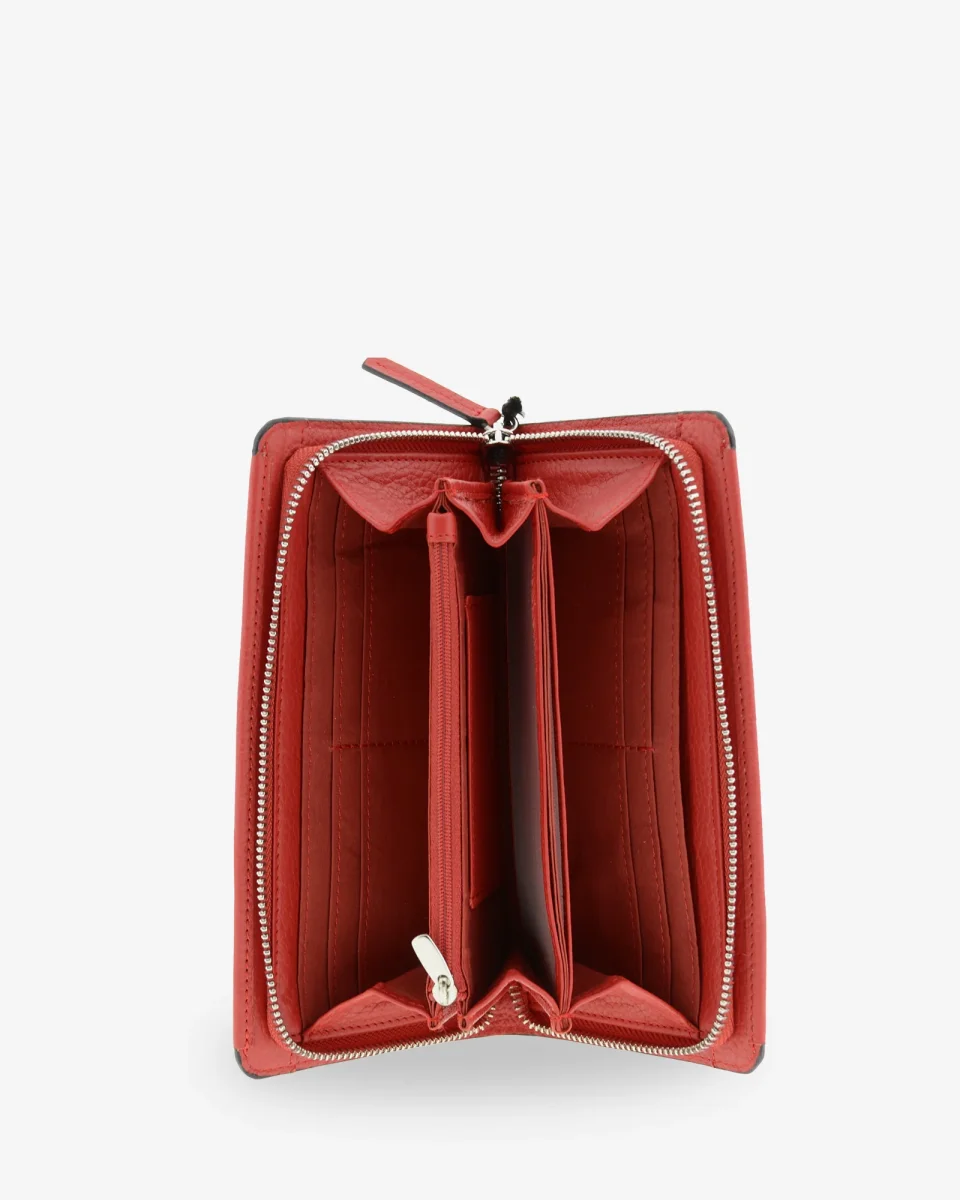Nexo — Cartera grande de piel con cremallera y RFID - Imagen 6