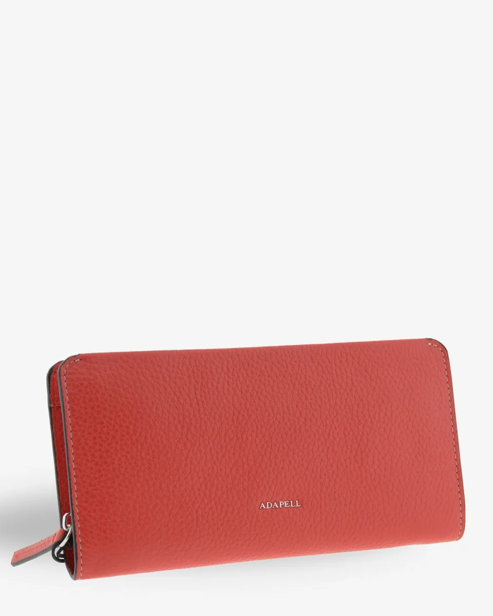 Nexo — Cartera grande de piel con cremallera y RFID