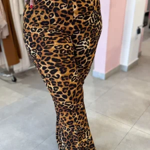 Pantalón Curvy Campana Animal Print Statement Auténtico Poderoso