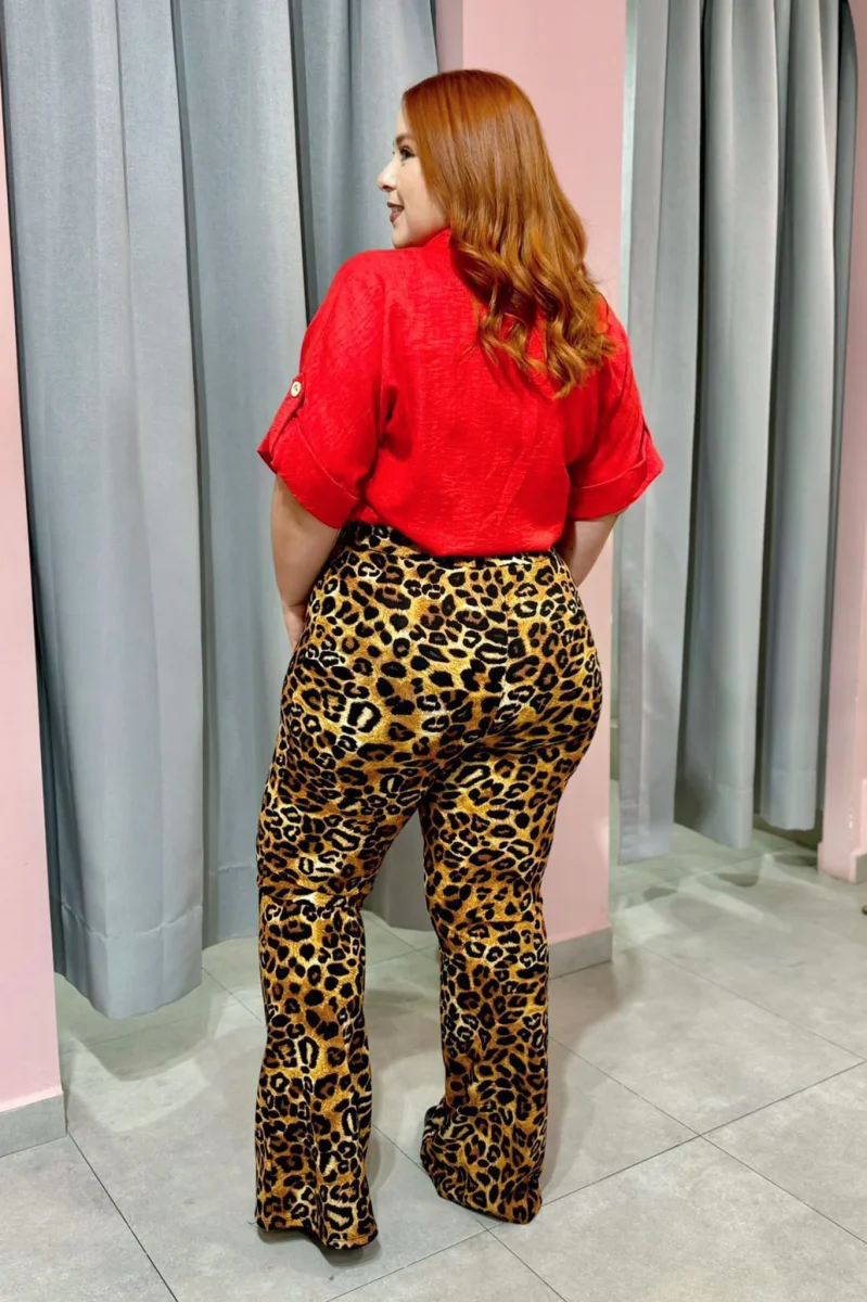 Pantalón Curvy Campana Animal Print Statement Auténtico Poderoso - Imagen 4