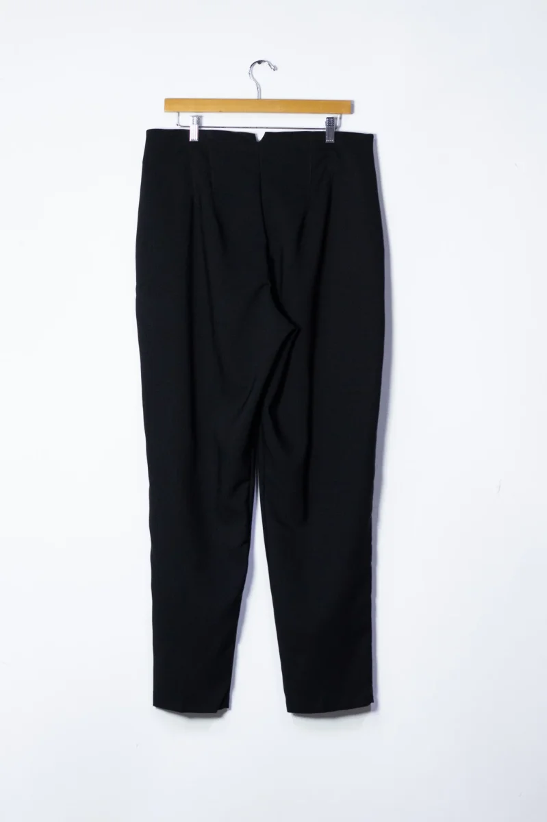 Pantalón Curvy Tipo Zara Negro Tiro Alto con Pinzas Estiliza - Imagen 7