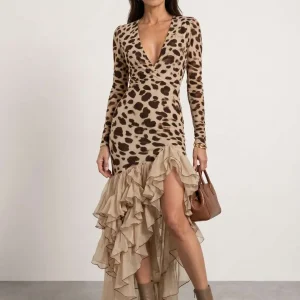 Vestido estampado animal print