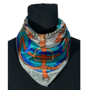 Pañuelo de seda CH. AGY-664 / AGT-014. Gris