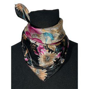 Pañuelo de seda CH. AGY-667/EC-2948 Negro