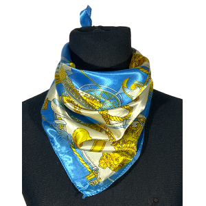 Pañuelo de seda CH. AGY-673-Celeste
