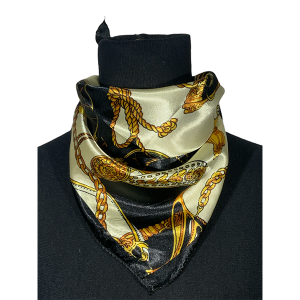 Pañuelo de seda CH. AGY-673-Negro