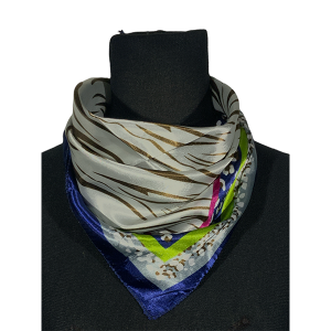 Pañuelo de seda CH. AGY-681-Azul