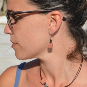 Pendientes cerámica cuadrados