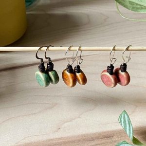 Pendientes cerámica redondos