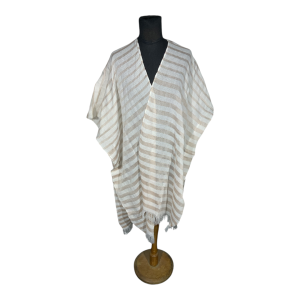 Kimono FA. 24 – Franjas de color – Tostado claro