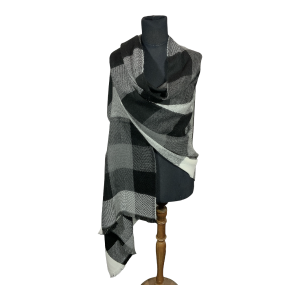Bufandon XXL plus FA. 24-Mini. Blanco, Negro, Gris.
