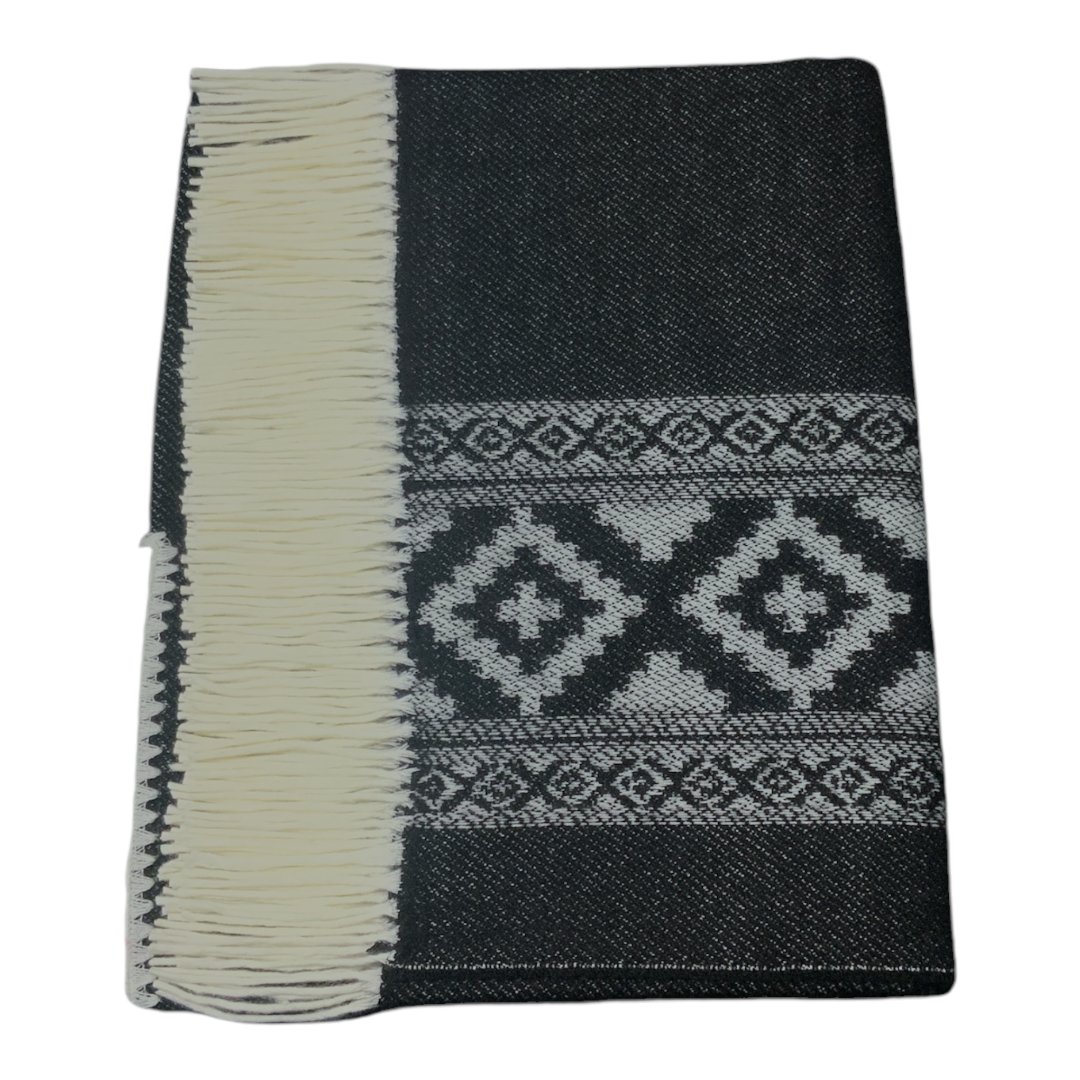 Poncho guarda pampa FA. 24-Negro / Crudo. - Imagen 4
