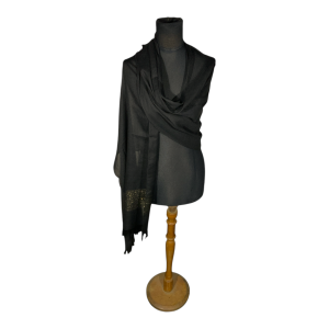 Pashmina FA. 24 – Franja de Lurex – Negro