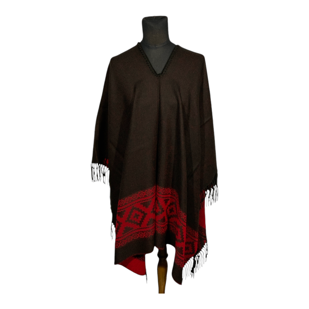 Poncho guarda pampa FA. 24-Rojo / Negro. - Imagen 3