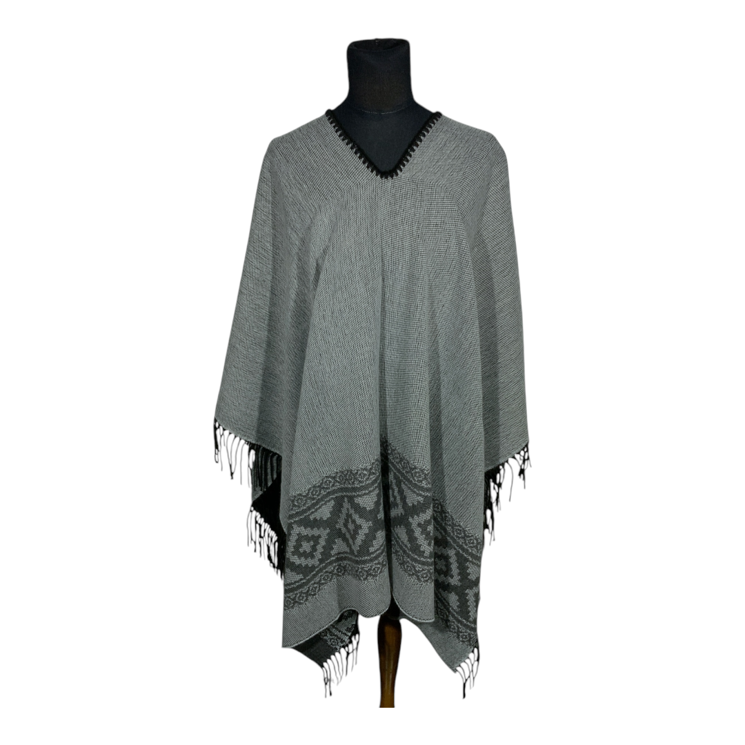 Poncho guarda pampa FA. 24-Gris Oscuro / Gris Claro. - Imagen 3