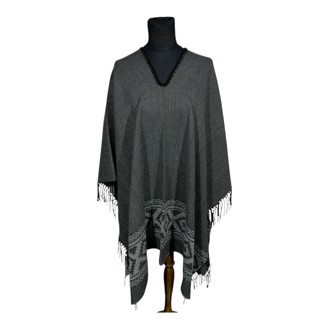 Poncho guarda pampa FA. 24-Gris Oscuro / Gris Claro.
