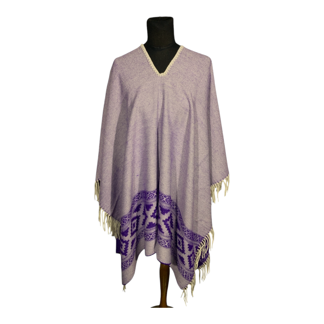 Poncho guarda pampa FA. 24-Violeta / Crudo - Imagen 3