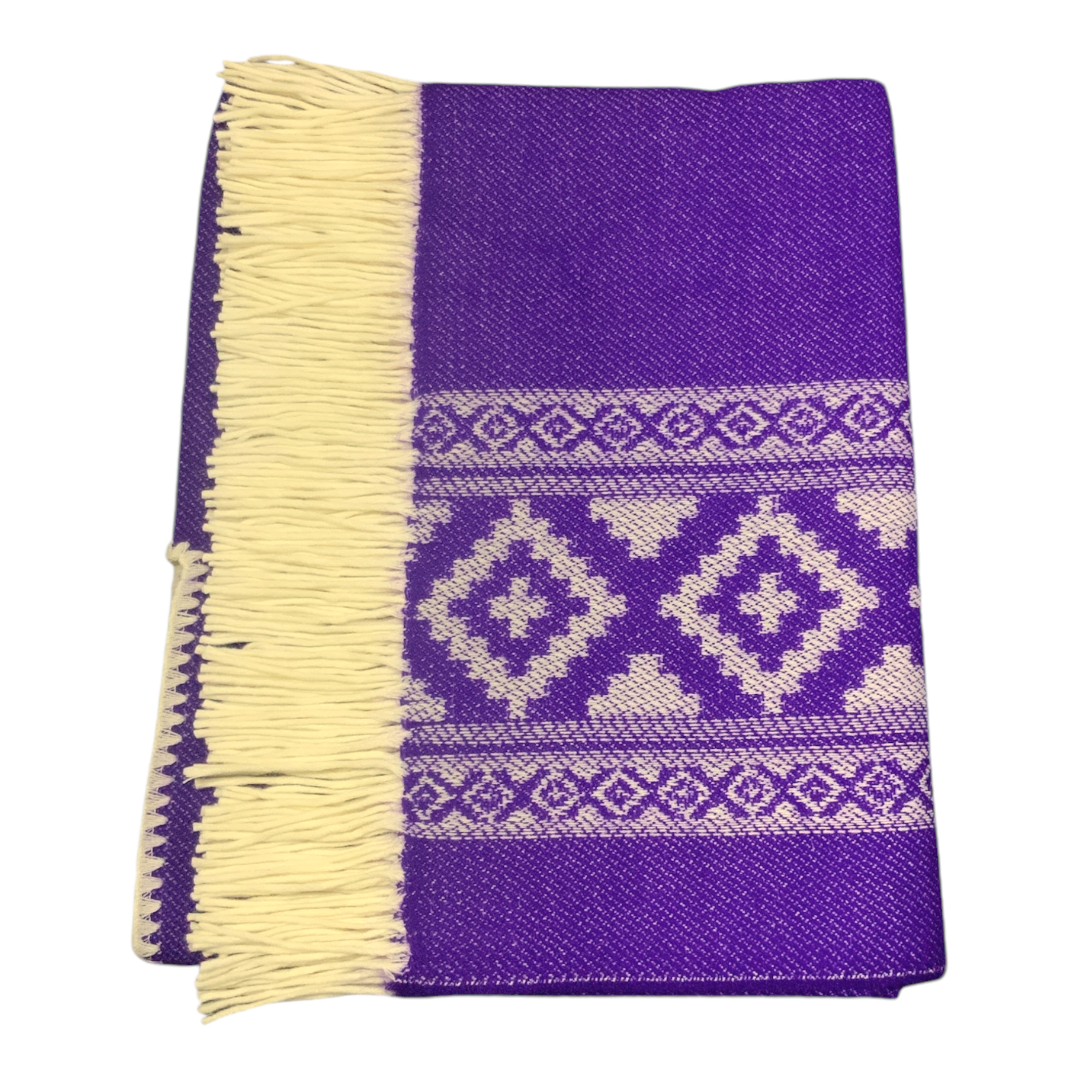 Poncho guarda pampa FA. 24-Violeta / Crudo - Imagen 4