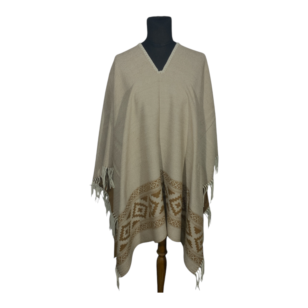Poncho guarda pampa FA. 24- Dulce de Leche / Crudo. - Imagen 3
