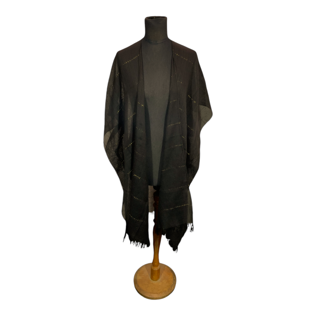 Kimono FA. 24 – Lineas de Lurex- Negro - Imagen 3