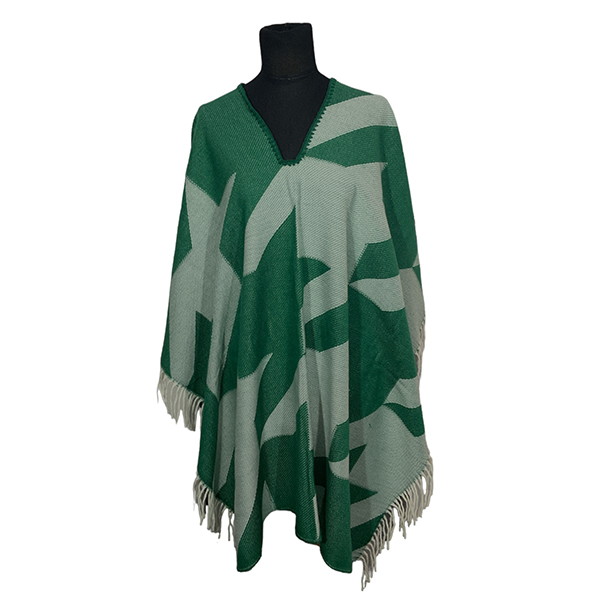 Poncho FA. 23. Pied de Poule. Verde