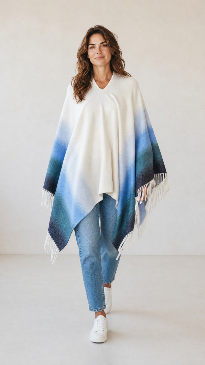 Poncho Degradé Pet Fa. 26 con Sol de Mayo DTF - Imagen 4