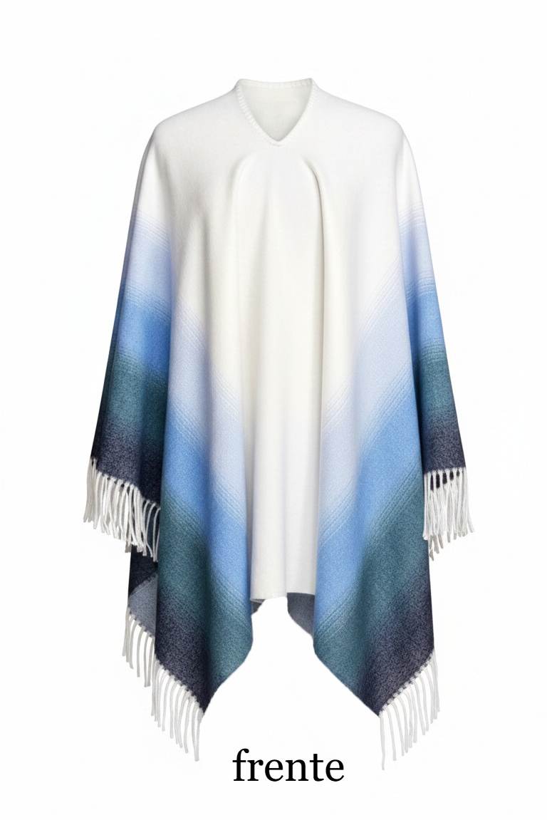 Poncho Degradé Pet Fa. 26 con Sol de Mayo DTF - Imagen 6