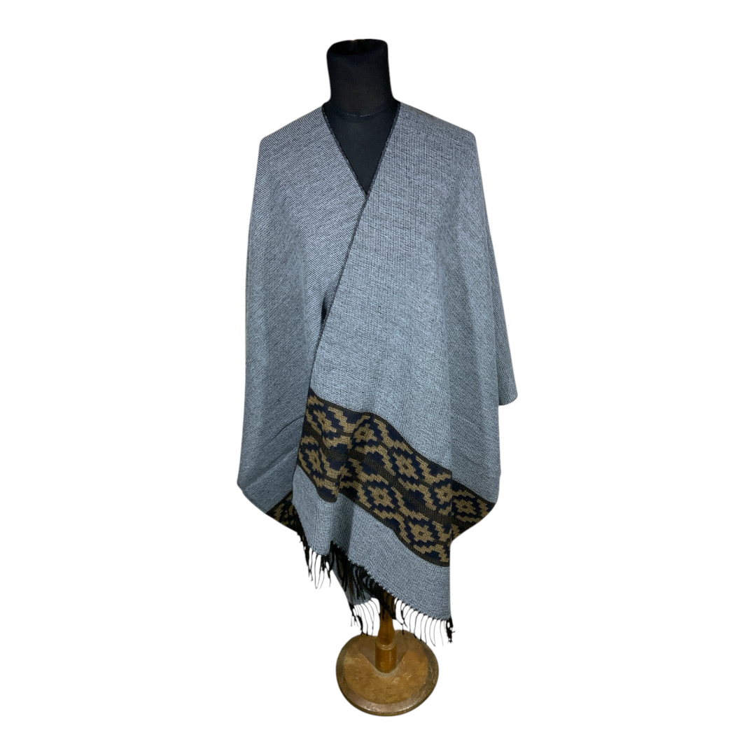 Ruana Guarda Pampa FA. 25-Guarda-Gris claro con marron - Imagen 3
