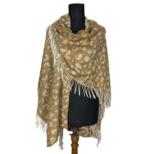 Ruana atravesada doble faz FA. 23-Animal-Beige