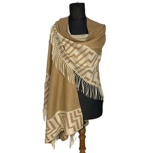 Ruana Atravesada doble faz FA. 23-Lab. Beige.