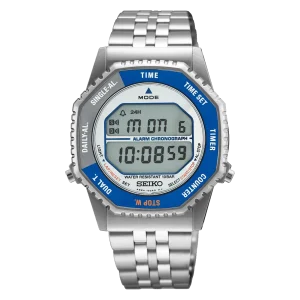 Reloj Seiko Neo Sport Digital Rotocall Gris y Azul 37mm SMGG21P1