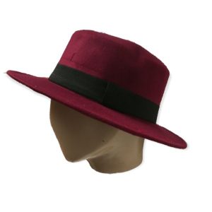 SOMBRERO ESTILO ESPAÑOL MADONNA. CH. EC-A2125. BORDÓ.