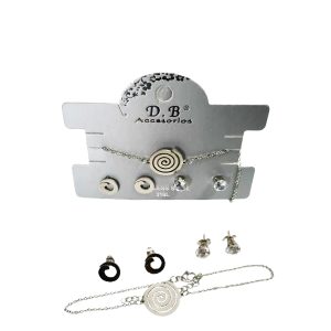 SET DE AROS Y PULSERA. ACERO QUIRÚRGICO. CH. AGT-334