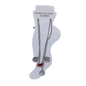 Tobillera de acero CH. AGZ-227-Rojo