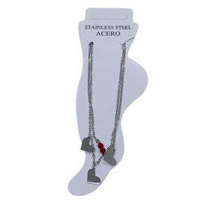 Tobillera de acero CH. AGZ-228-Rojo