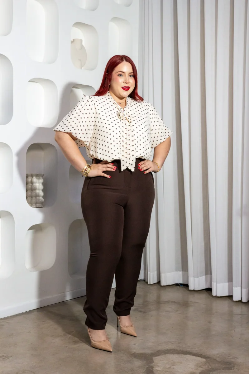 Pantalón Curvy Tipo Zara Café Talla Extra