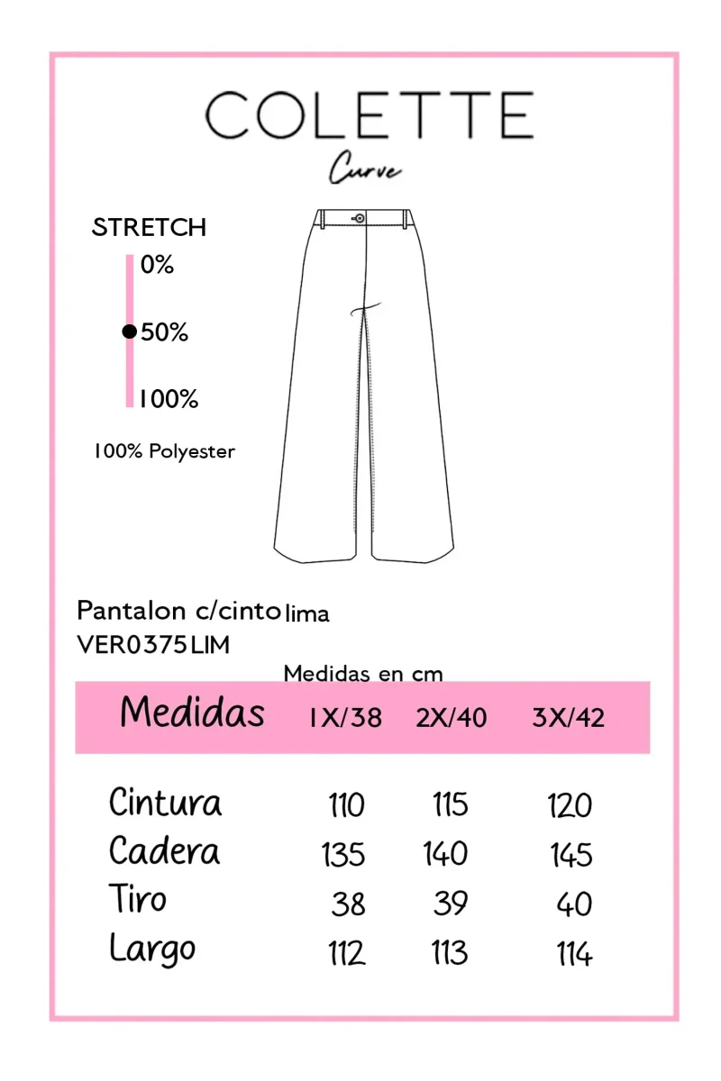 Pantalón con Cinto Curvy Lima - Imagen 3