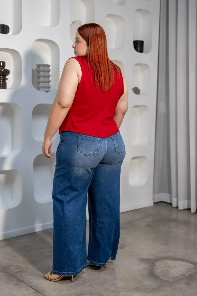 Chaleco Detalle Botones Curvy Rojo - Imagen 5