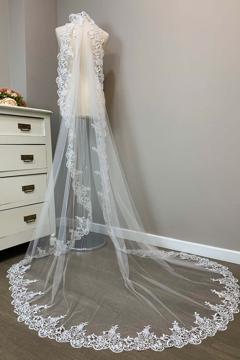 Velo de Novia de Encaje de Hilo. - Imagen 3