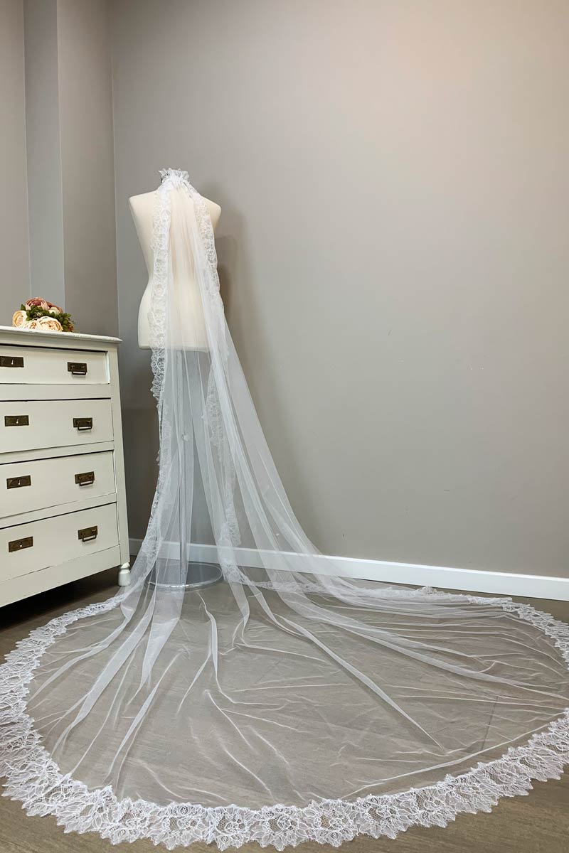 Velo de Novia de Encaje de Hilo. - Imagen 3