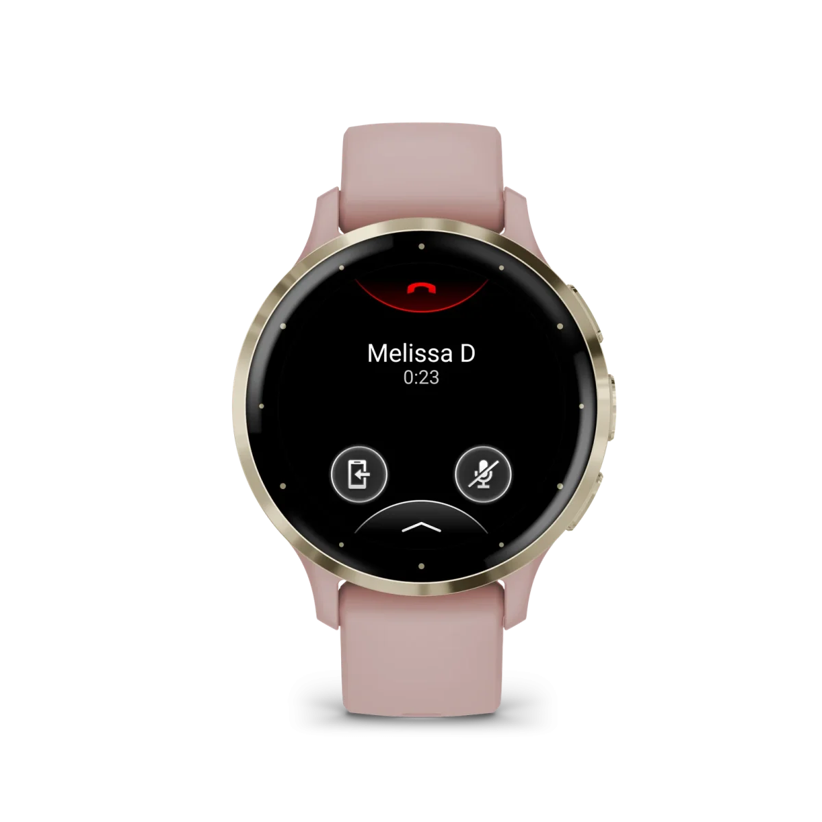 Venu® 3S Bisel de acero inoxidable de color beige gold con caja y correa de silicona en rosa gold, 010-02785-03 - Imagen 4