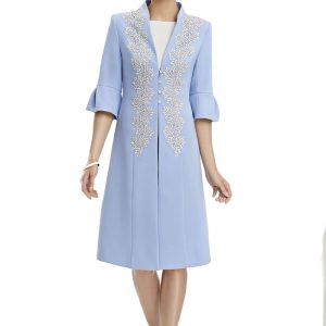 Abrigo con Vestido Elegante para ceremonia tarde.