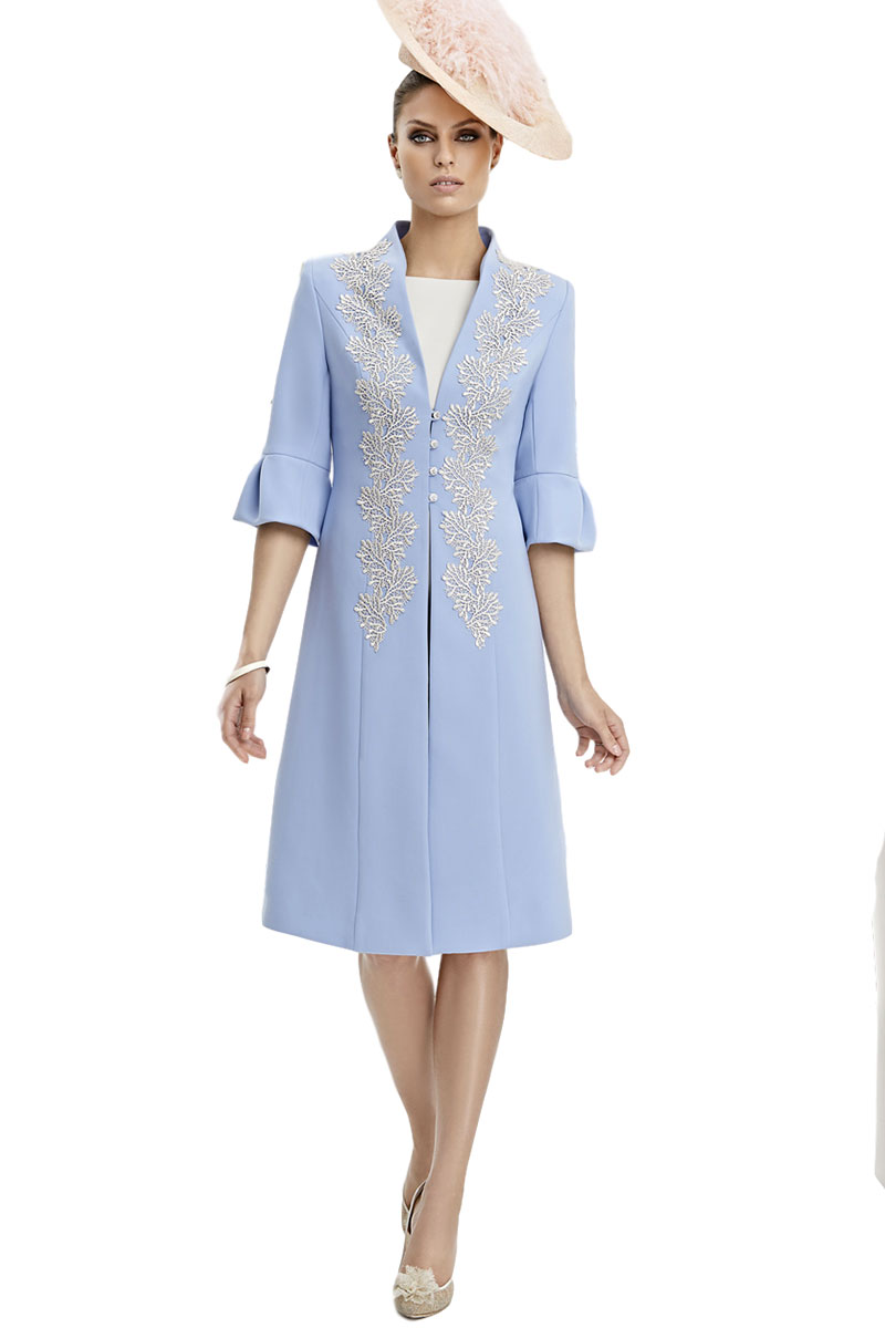 Abrigo con Vestido Elegante para ceremonia tarde. - Imagen 2