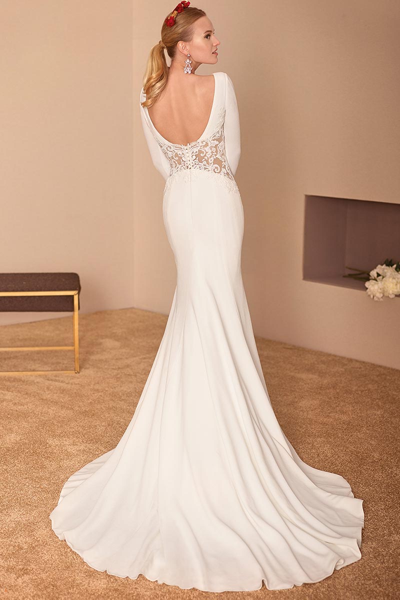 Vestido de novia corte sirena. - Imagen 3