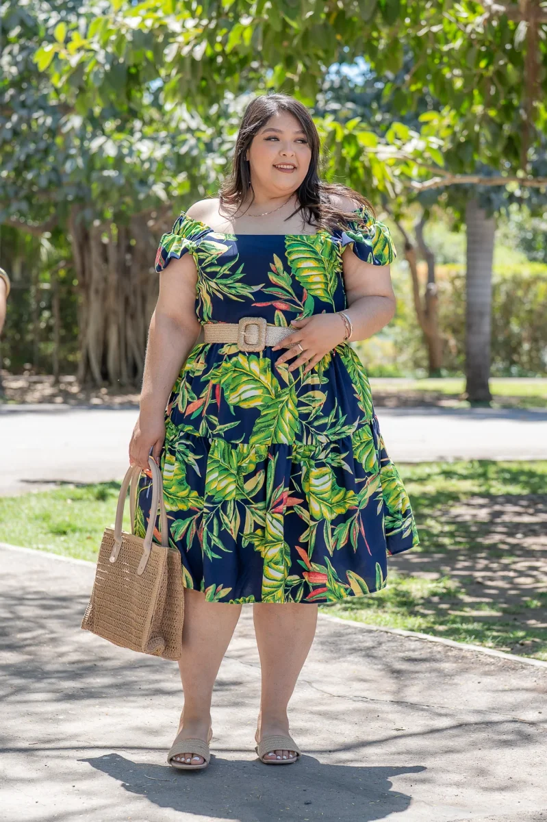 Vestido Curvy Corto Summer Azul Femenino Fresco Verano - Imagen 5