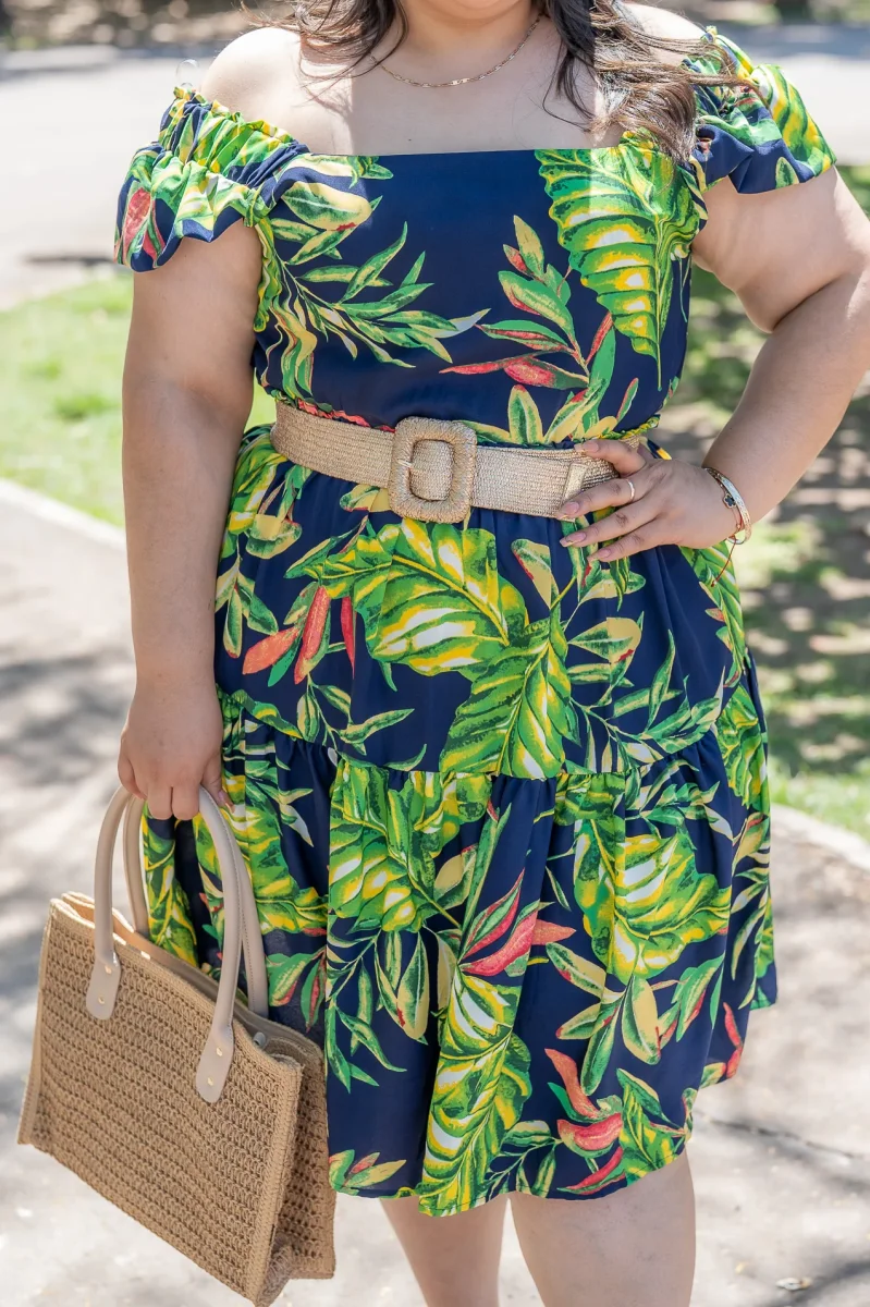 Vestido Curvy Corto Summer Azul Femenino Fresco Verano - Imagen 4