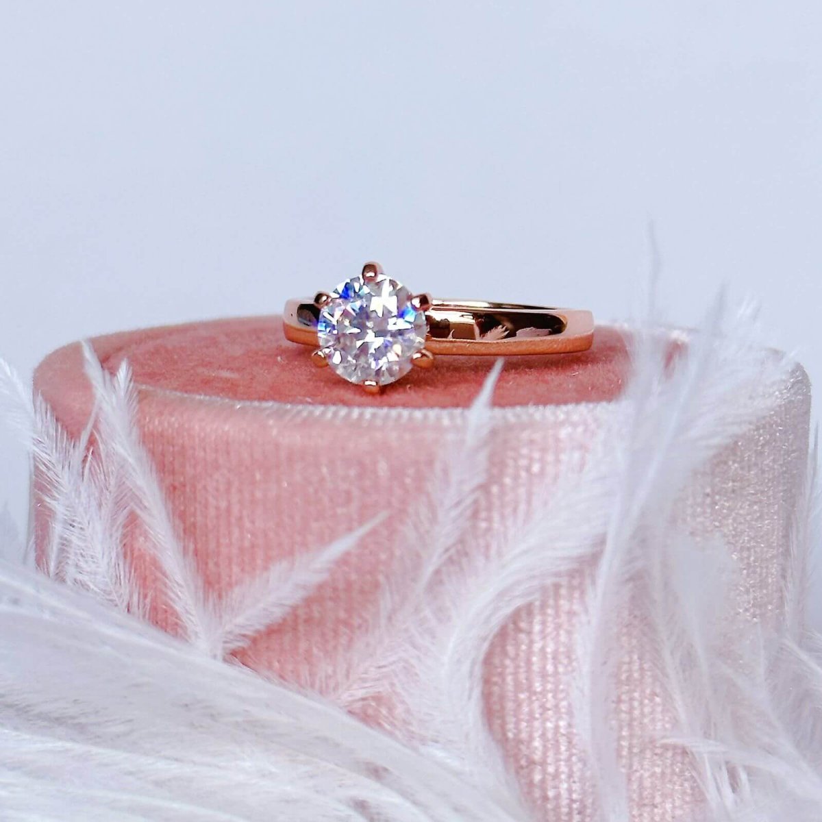 Anillo Olivia moisanita 1.0ct con certificado GRA - Imagen 4