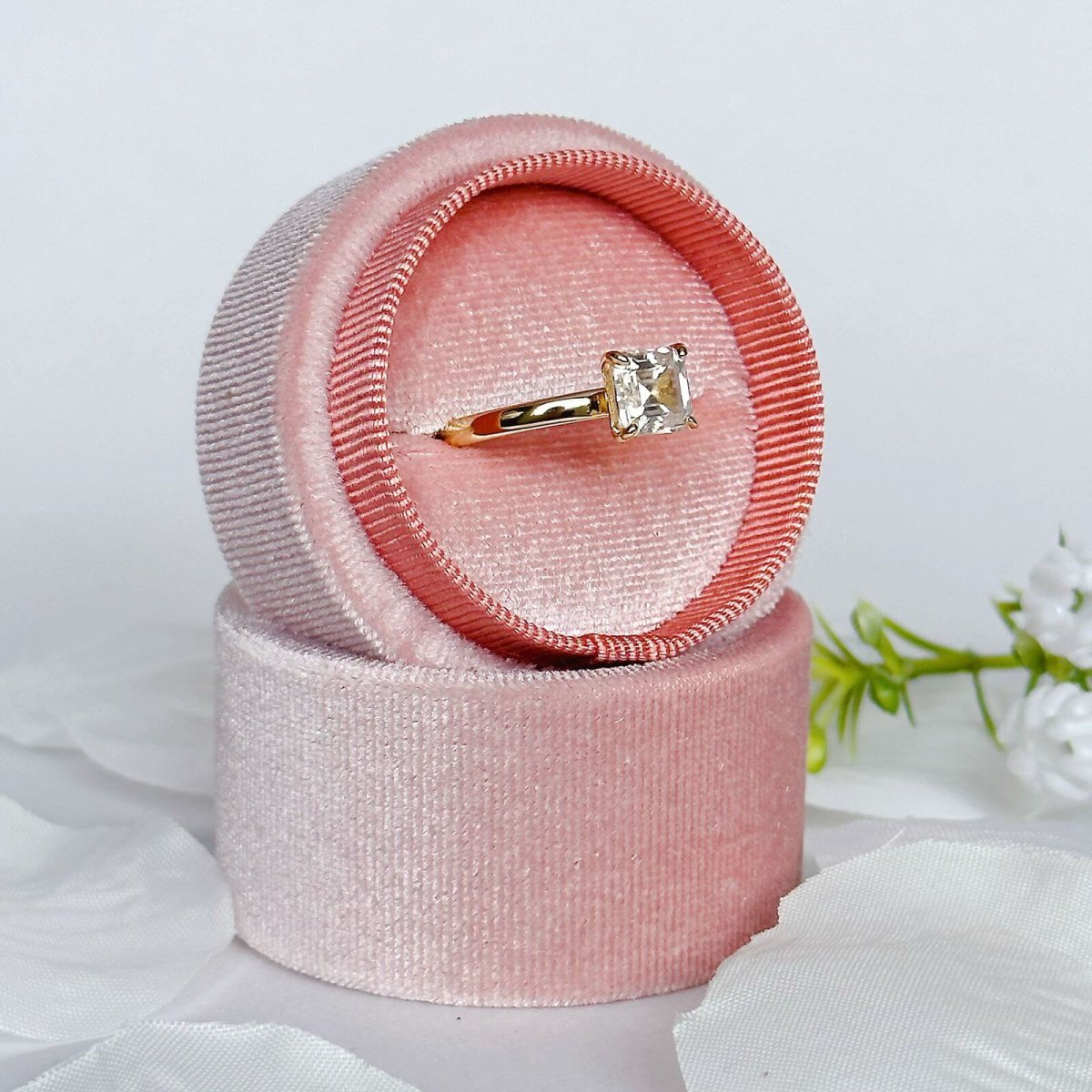 Anillo Danielle 10k moisanita assher 1.5ct con certificado GRA - Imagen 6