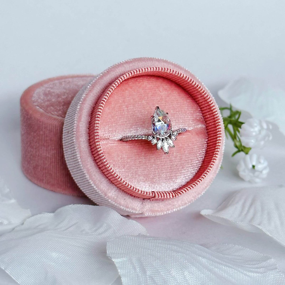 Anillo Artemisa 14k moissanita rose cut 1.5ct con certificado GRA - Imagen 6